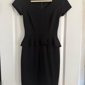 Club Monaco Black Peplum Dress